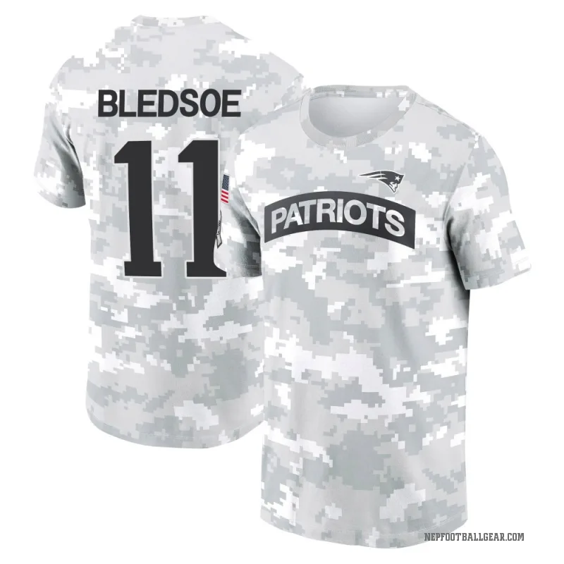 Drew Bledsoe Men's Camo New England Patriots Arctic 2024 Salute to Service Performance T-Shirt
