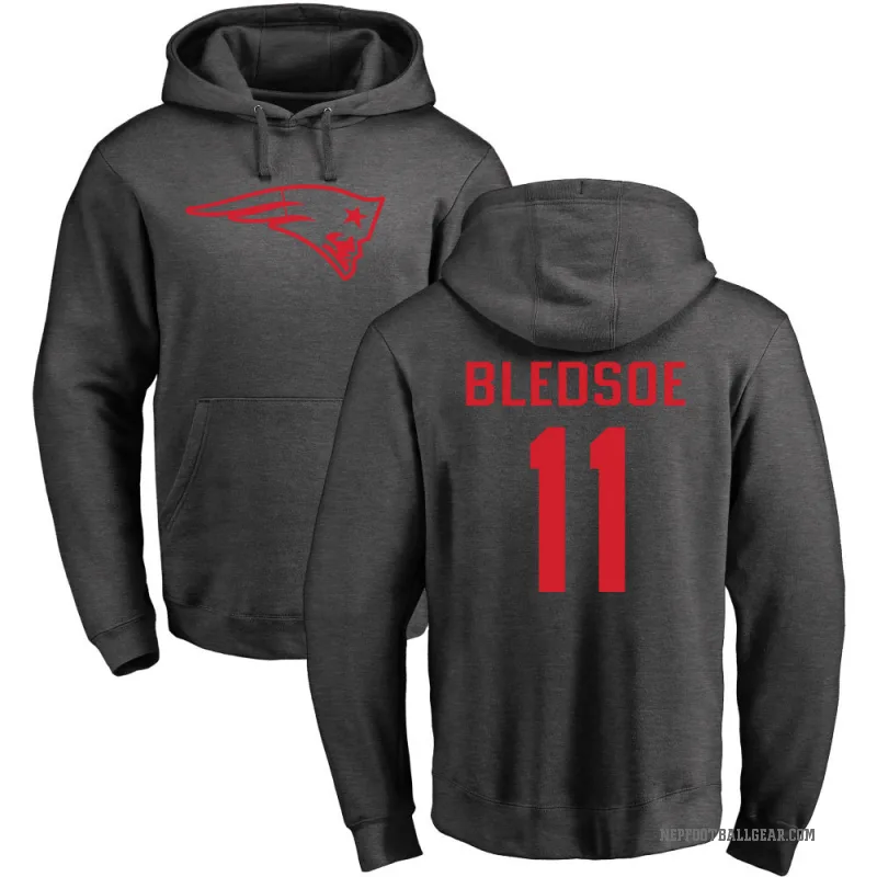 Drew Bledsoe Youth New England Patriots Pro Line by Branded Ash One Color Pullover Hoodie