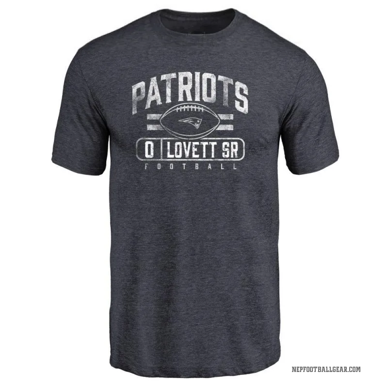 Fabien Lovett Sr. Men's Navy New England Patriots Flanker T-Shirt -