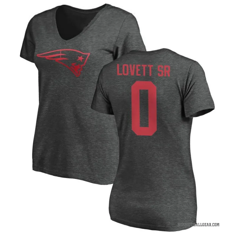 Fabien Lovett Sr. Women's Ash New England Patriots One Color T-Shirt -