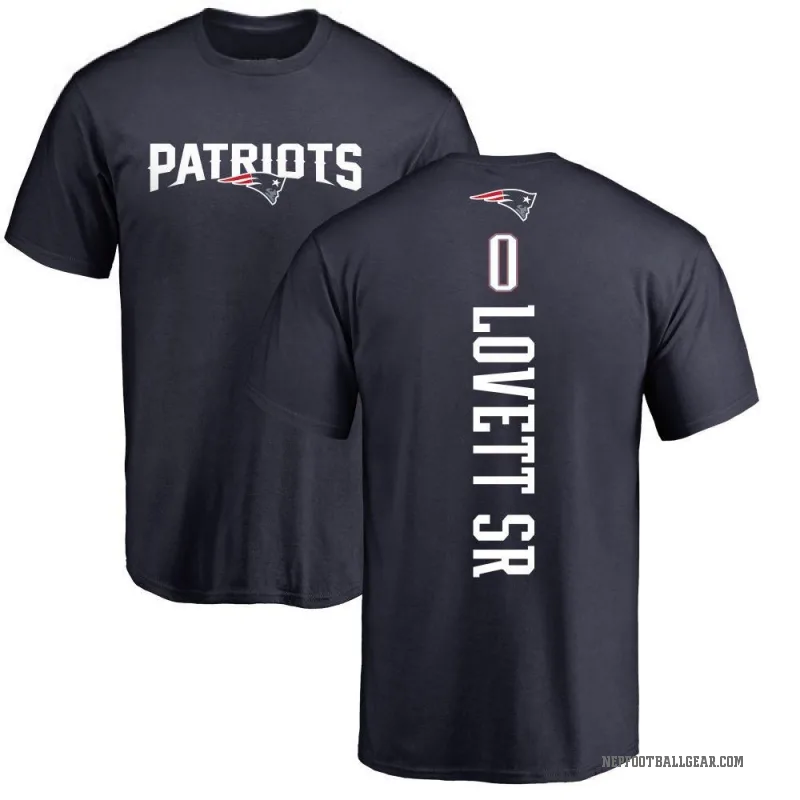 Fabien Lovett Sr. Youth Navy New England Patriots Backer T-Shirt -