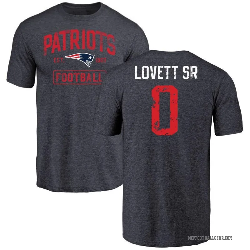 Fabien Lovett Sr. Youth Navy New England Patriots Distressed T-Shirt