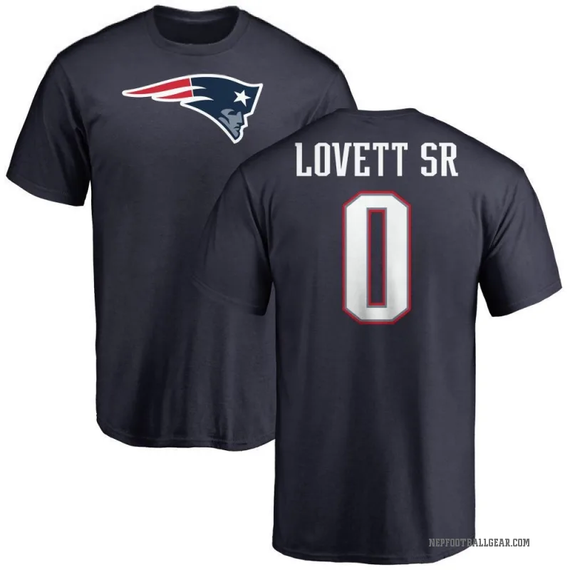 Fabien Lovett Sr. Youth Navy New England Patriots Logo T-Shirt -