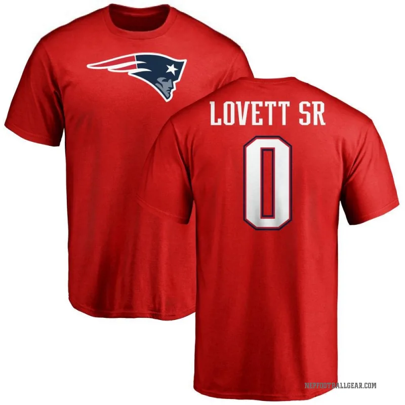 Fabien Lovett Sr. Youth Red New England Patriots Logo T-Shirt -