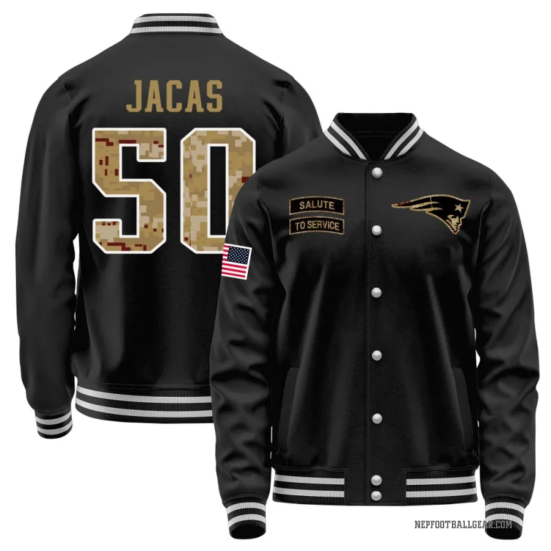Gabe Jacas Men's Black New England Patriots Salute to Service Sideline Performance Jacket