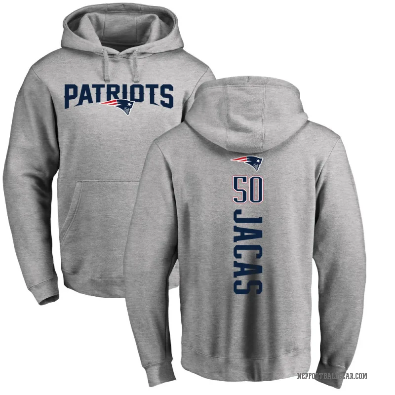 Gabe Jacas Men's New England Patriots Pro Line Ash Backer Pullover Hoodie
