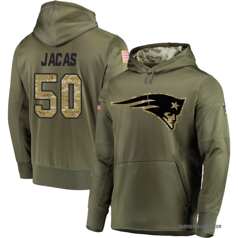 Gabe Jacas Men's Olive New England Patriots Salute to Service Pullover Hoodie