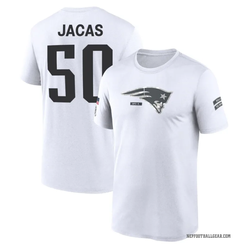 Gabe Jacas Men's White New England Patriots 2024 Salute to Service Performance T-Shirt