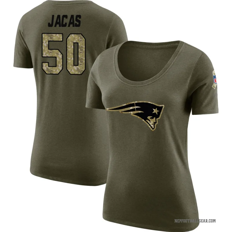 Gabe Jacas Women's Olive New England Patriots Salute to Service Scoop Neck T-Shirt