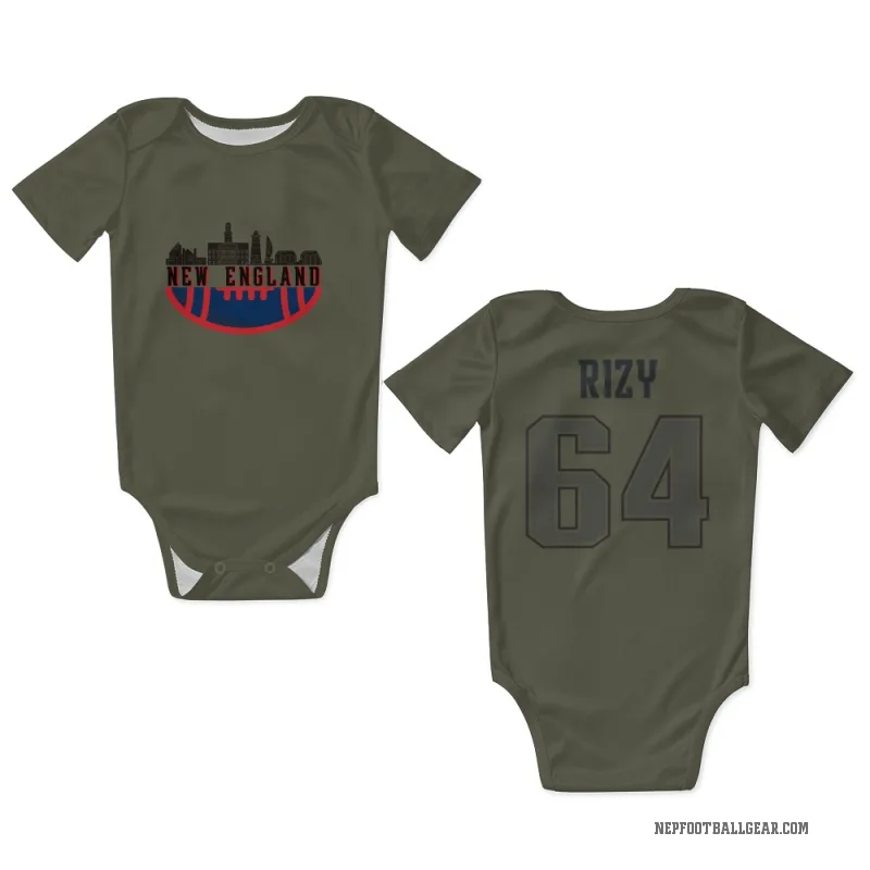 Jacob Rizy  Olive New England Patriots  Newborn & Infant Bodysuit