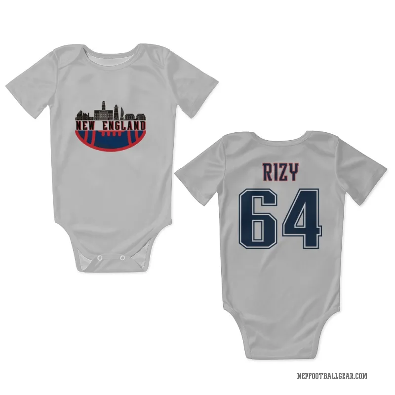 Jacob Rizy  White New England Patriots  Fade Newborn & Infant Bodysuit