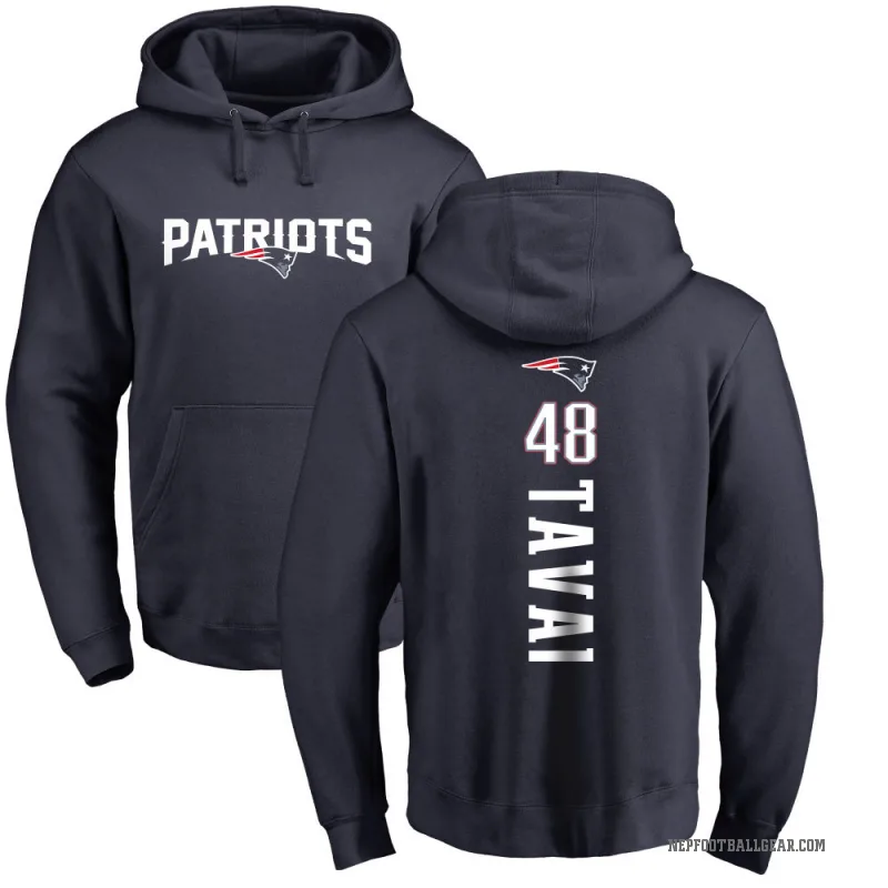 Jahlani Tavai Men's Navy New England Patriots Pro Line Backer Pullover Hoodie
