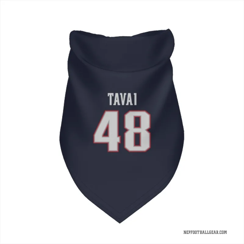 Jahlani Tavai  Navy New England Patriots  Cat & Dog Pet Bandana