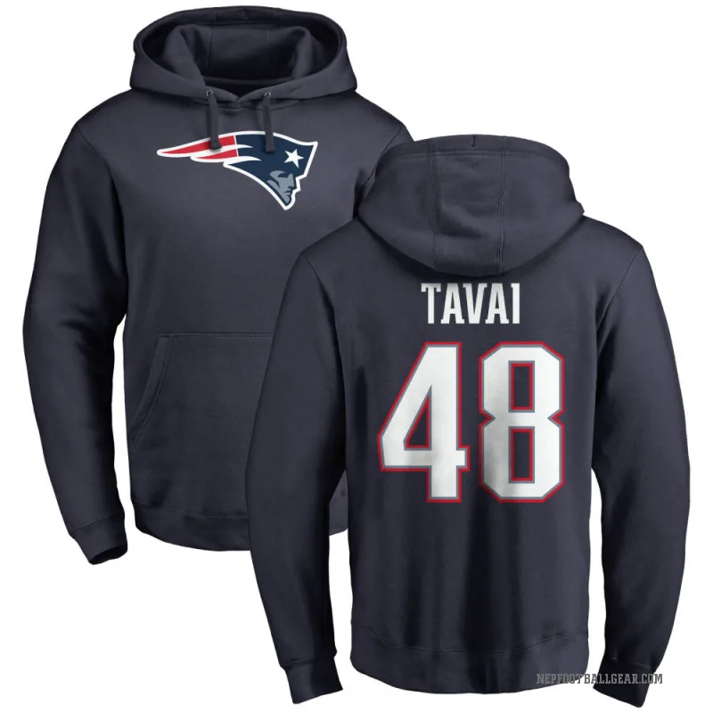 Jahlani Tavai Youth Navy New England Patriots Pro Line Logo Pullover Hoodie