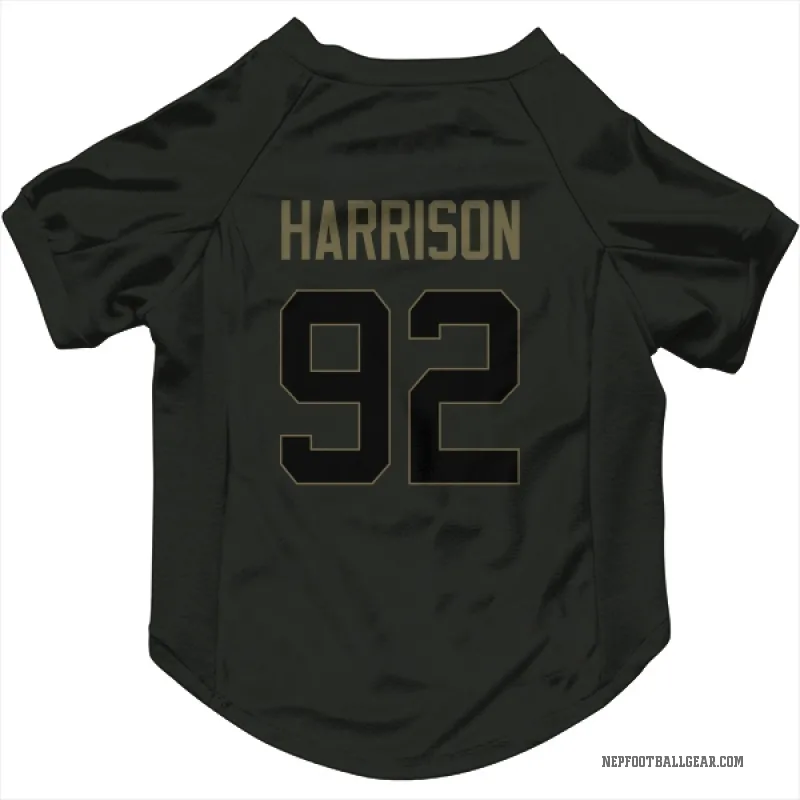 James Harrison  Black New England Patriots  Service Cat & Dog Pet Jersey