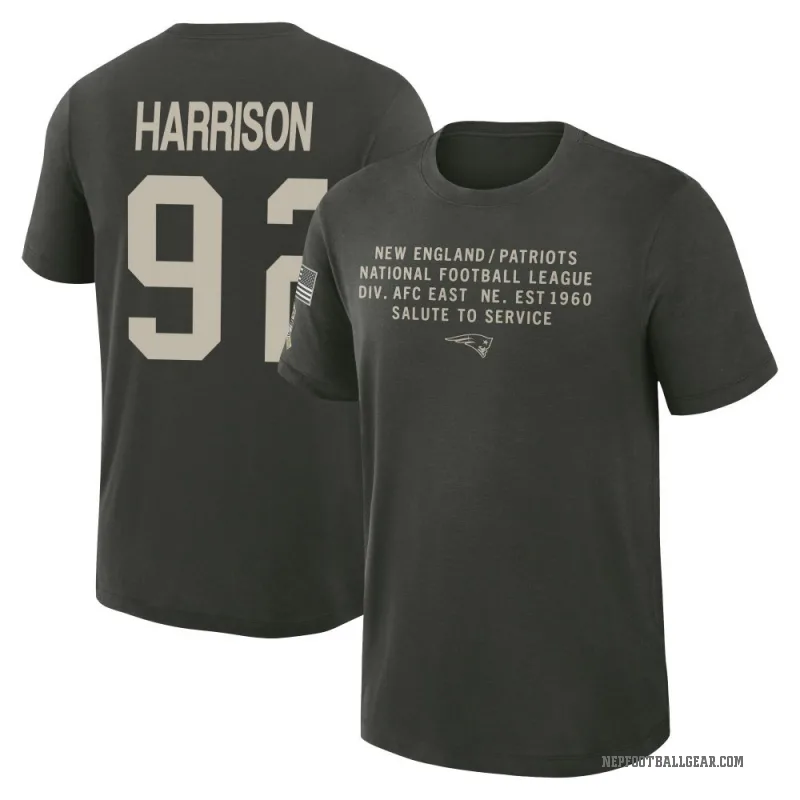 James Harrison Men's Green New England Patriots Dark/ 2025 Salute to Service Sideline Slub T-Shirt