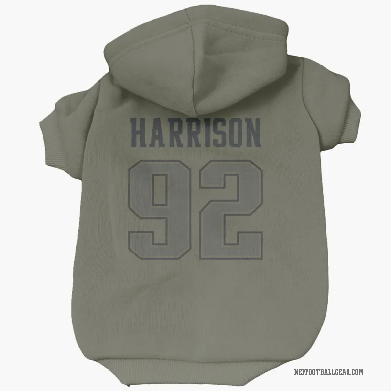 James Harrison  Olive New England Patriots  Cat & Dog Pet Hoodie