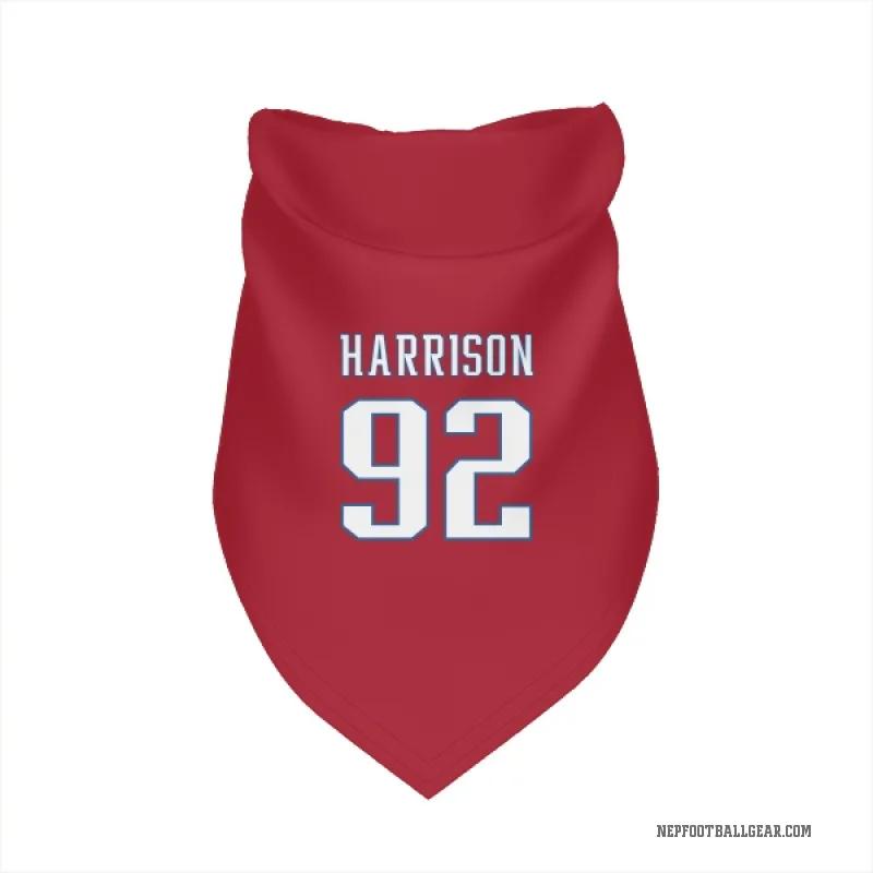 James Harrison  Red New England Patriots  Cat & Dog Pet Bandana