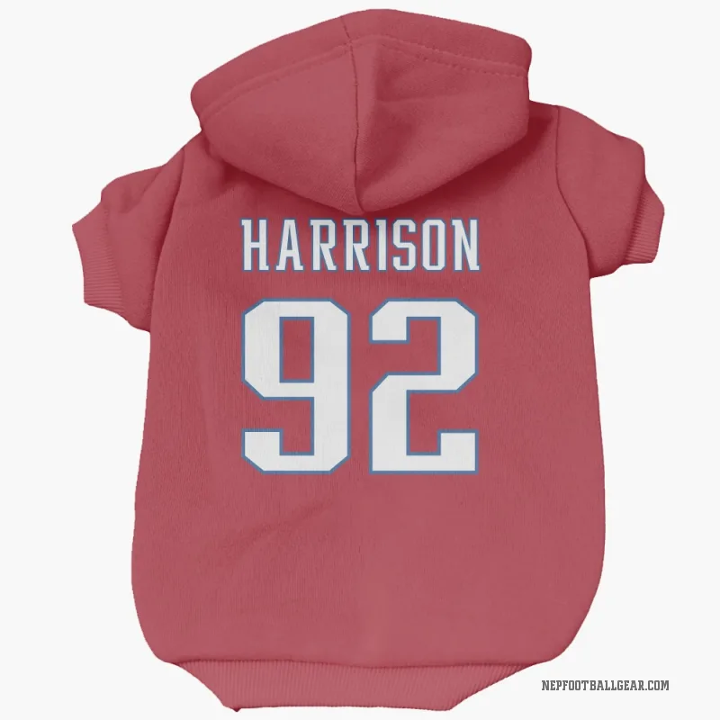 James Harrison  Red New England Patriots  Cat & Dog Pet Hoodie