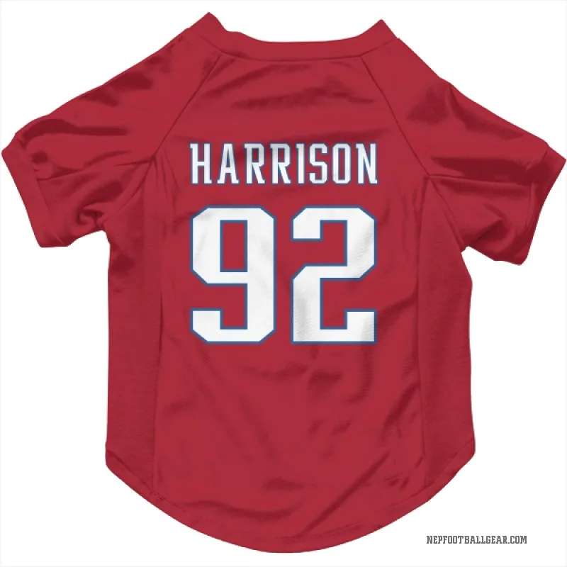 James Harrison  Red New England Patriots  Cat & Dog Pet Jersey