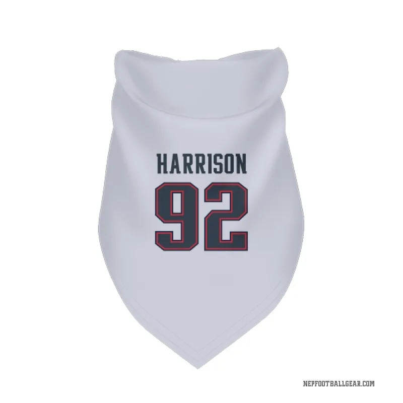 James Harrison  White New England Patriots  Cat & Dog Pet Bandana