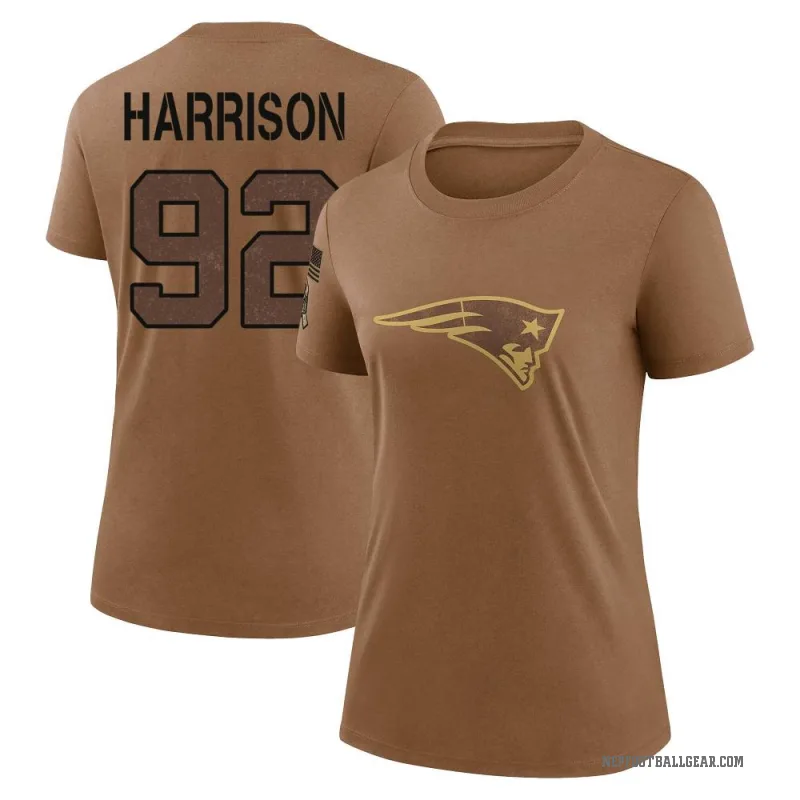 James Harrison Women's Brown New England Patriots 2023 Salute To Service Performance T-Shirt