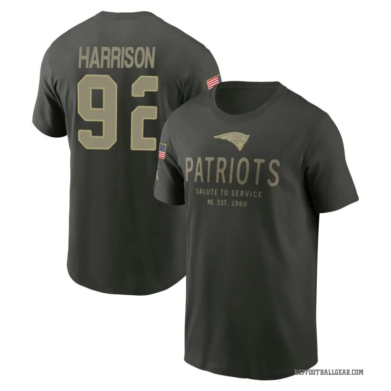James Harrison Youth Green New England Patriots Forest/ 2025 Salute to Service Sideline Primary Edge T-Shirt