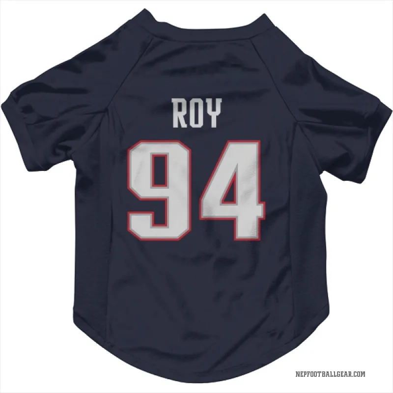 Jaquelin Roy  Navy New England Patriots  Cat & Dog Pet Jersey