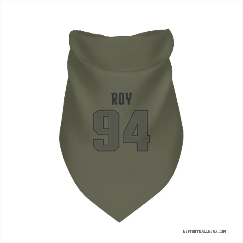 Jaquelin Roy  Olive New England Patriots  Cat & Dog Pet Bandana