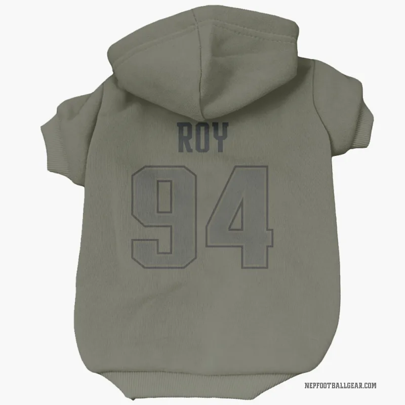 Jaquelin Roy  Olive New England Patriots  Cat & Dog Pet Hoodie