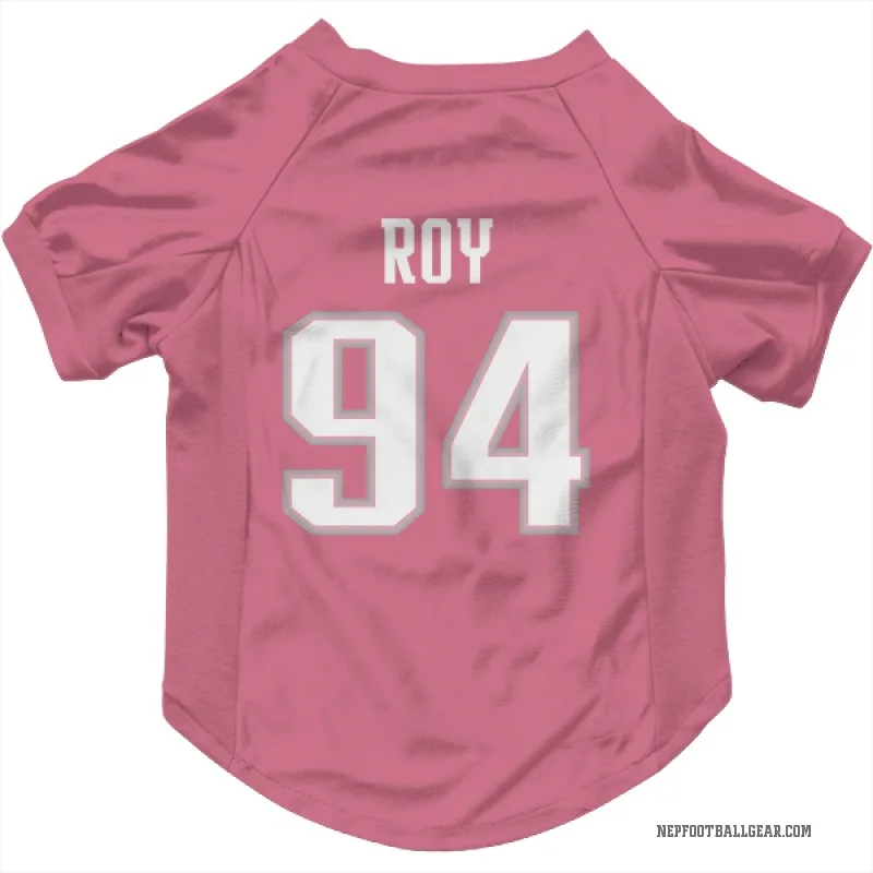 Jaquelin Roy  Pink New England Patriots  Cat & Dog Pet Jersey