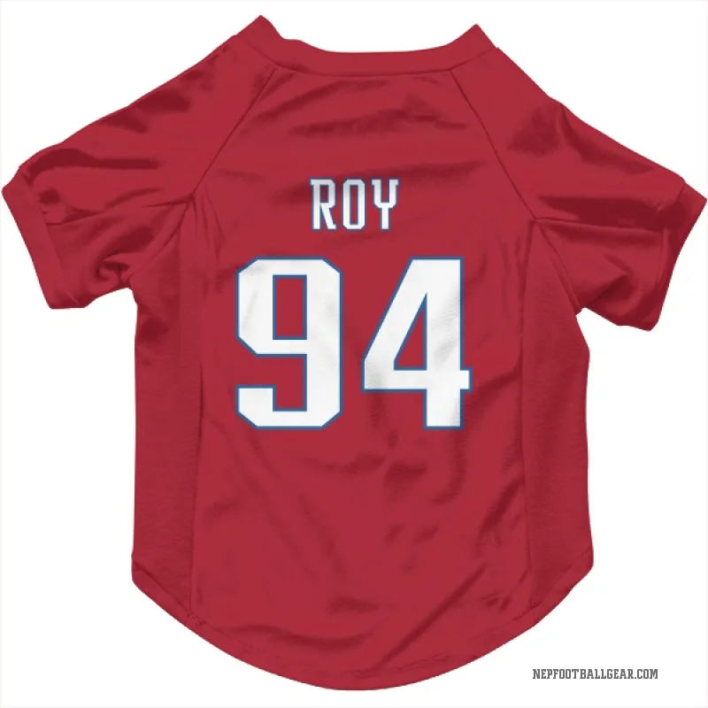Jaquelin Roy  Red New England Patriots  Cat & Dog Pet Jersey