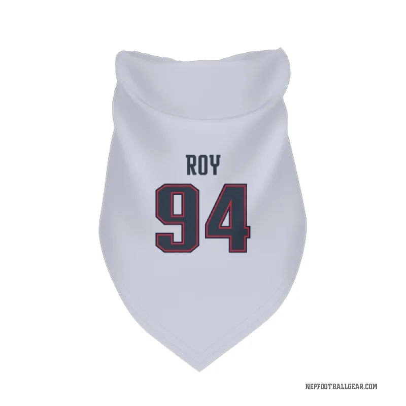 Jaquelin Roy  White New England Patriots  Cat & Dog Pet Bandana
