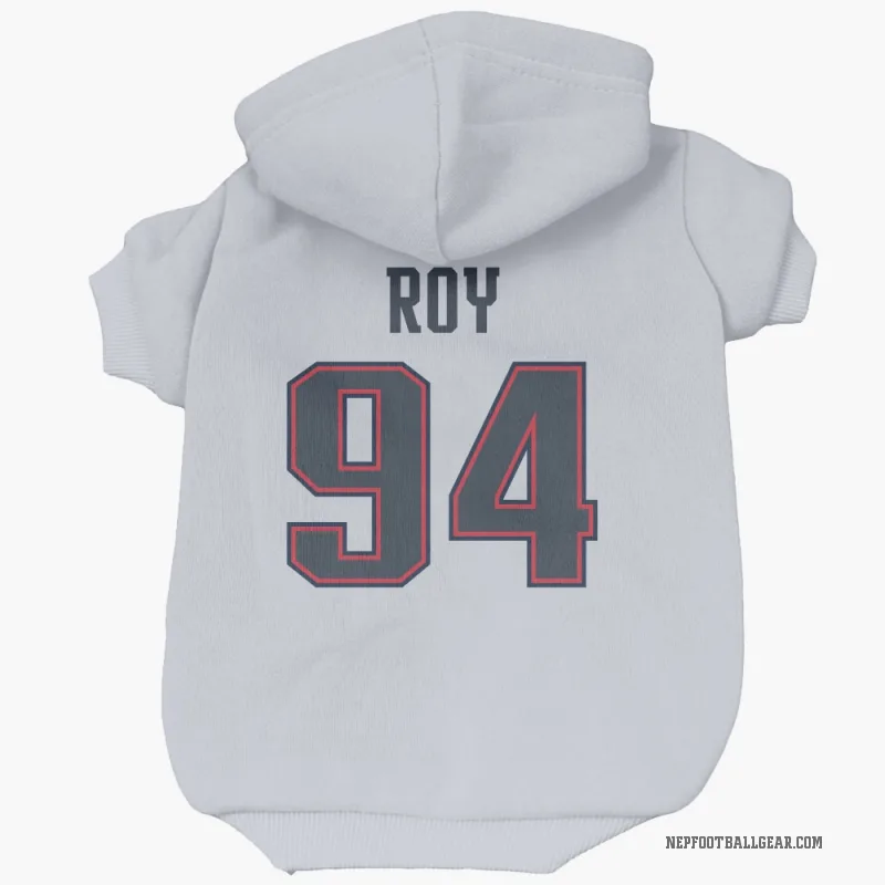 Jaquelin Roy  White New England Patriots  Cat & Dog Pet Hoodie