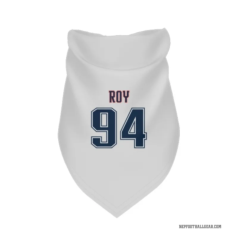 Jaquelin Roy  White New England Patriots  Fade Cat & Dog Pet Bandana