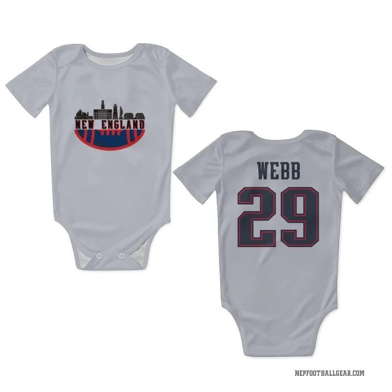 Jeremiah Webb  White New England Patriots  Newborn & Infant Bodysuit