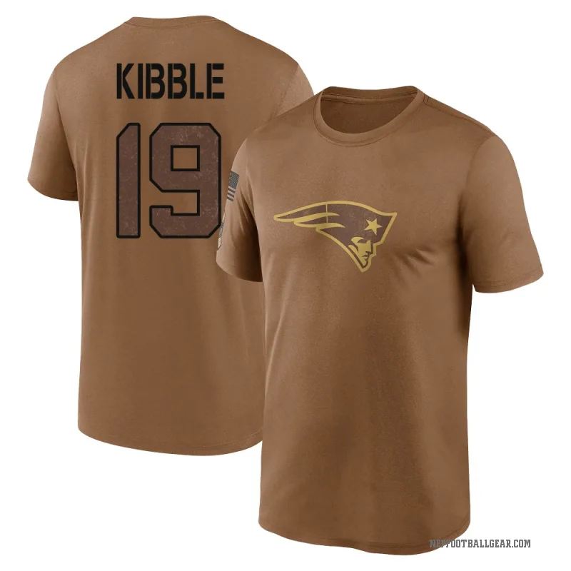Jimmy Kibble Men's Brown New England Patriots 2023 Salute To Service Performance T-Shirt
