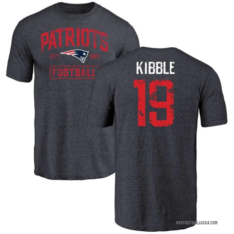 Jimmy Kibble Men's Navy New England Patriots Distressed T-Shirt