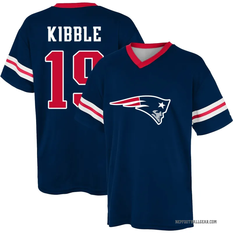 Jimmy Kibble Men's Navy New England Patriots Game Day V-Neck T-Shirt