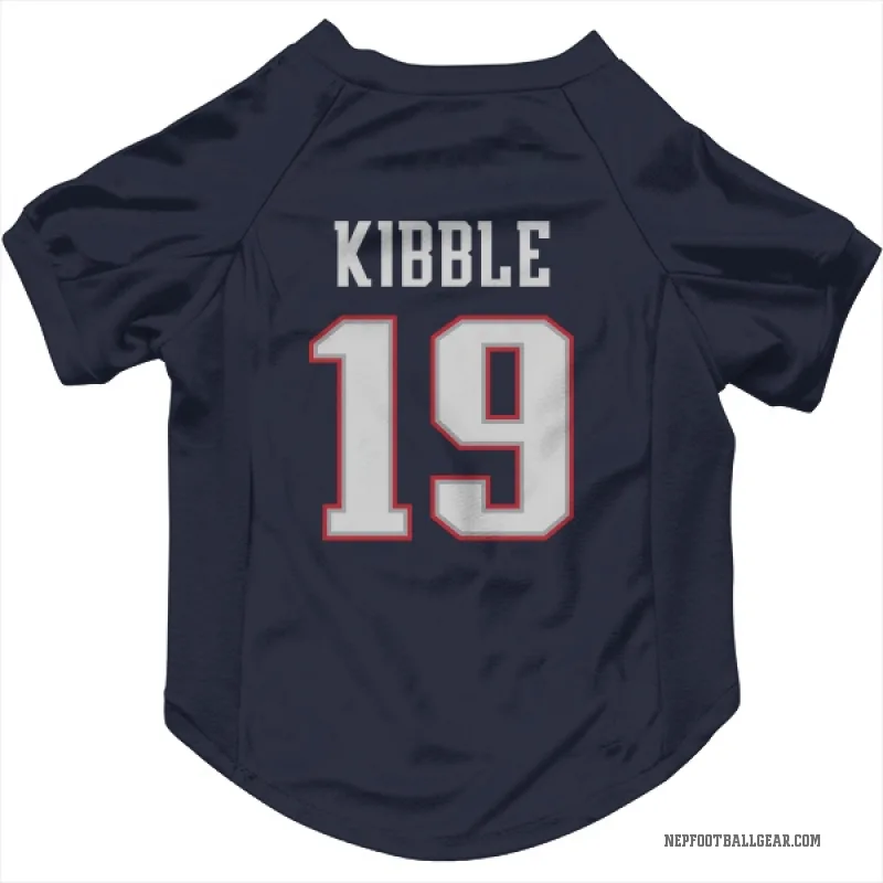 Jimmy Kibble  Navy New England Patriots  Cat & Dog Pet Jersey
