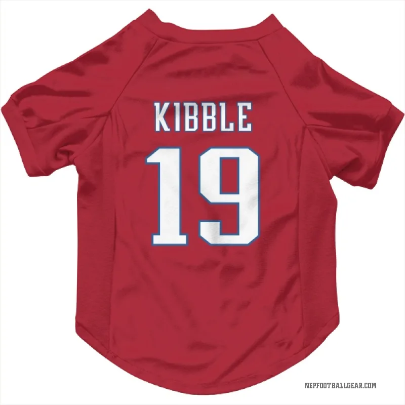 Jimmy Kibble  Red New England Patriots  Cat & Dog Pet Jersey