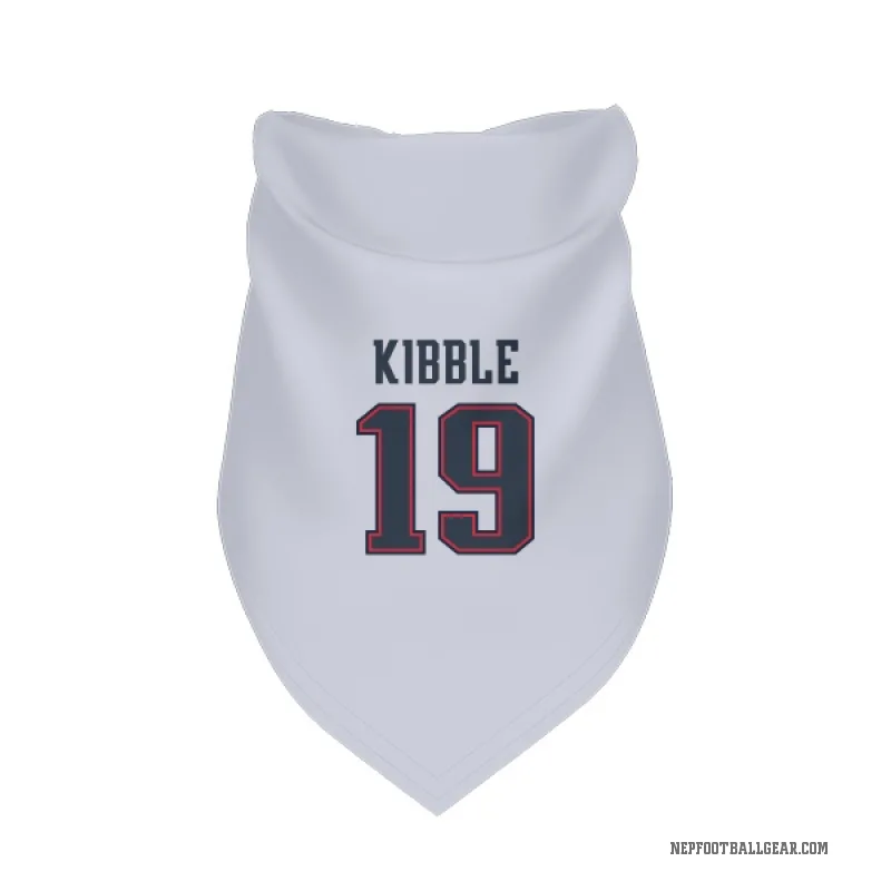 Jimmy Kibble  White New England Patriots  Cat & Dog Pet Bandana