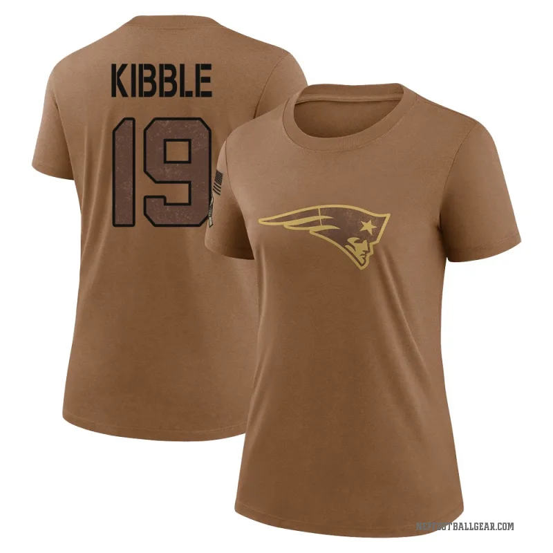 Jimmy Kibble Women's Brown New England Patriots 2023 Salute To Service Performance T-Shirt