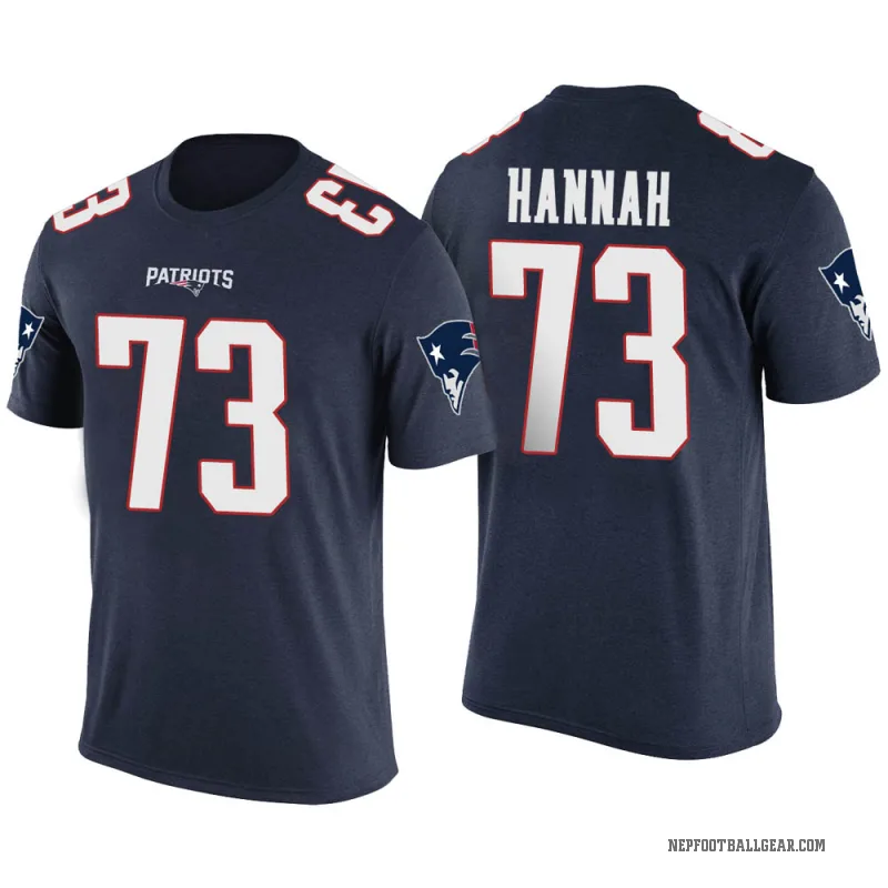 John Hannah Men's Navy New England Patriots Color Rush T-Shirt