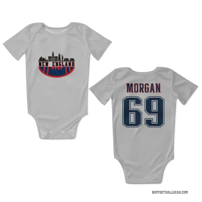 JonDarius Morgan  White New England Patriots  Fade Newborn & Infant Bodysuit