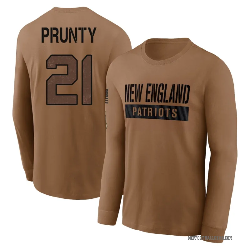 Karon Prunty Men's Brown New England Patriots 2023 Salute To Service Long Sleeve T-Shirt