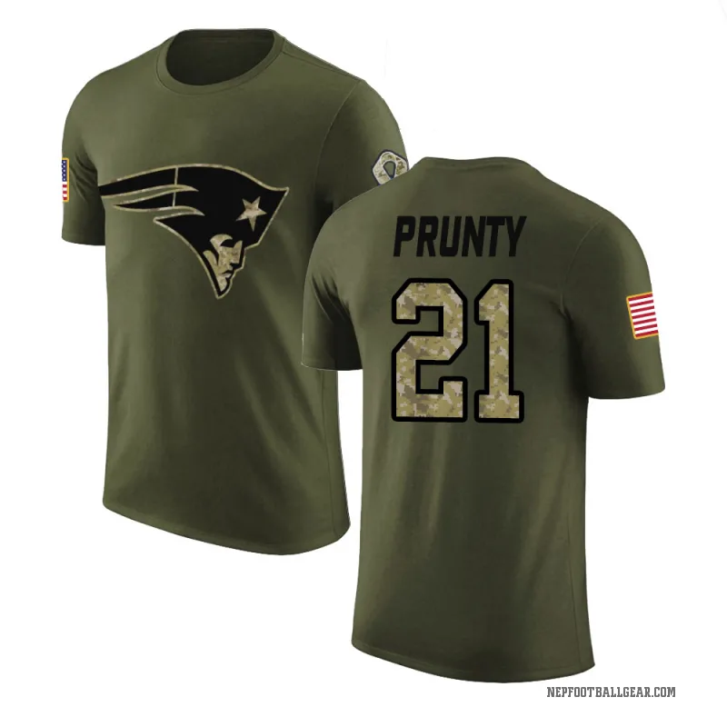 Karon Prunty Men's Olive New England Patriots Salute to Service T-Shirt