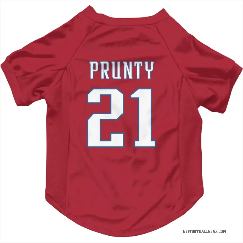 Karon Prunty  Red New England Patriots  Cat & Dog Pet Jersey