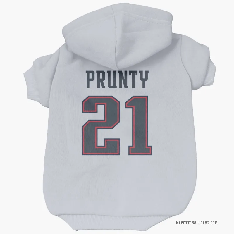 Karon Prunty  White New England Patriots  Cat & Dog Pet Hoodie