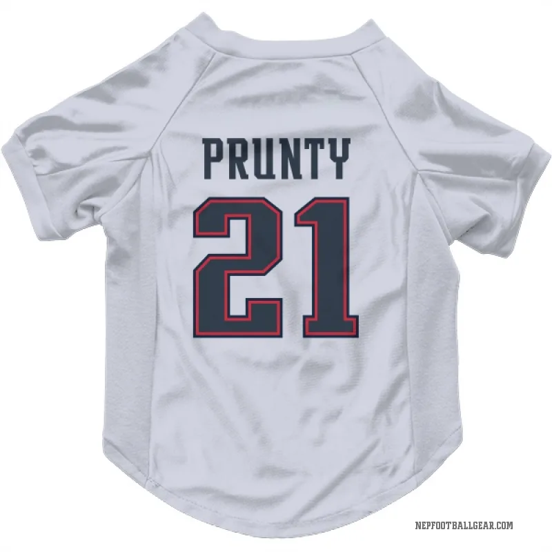 Karon Prunty  White New England Patriots  Cat & Dog Pet Jersey
